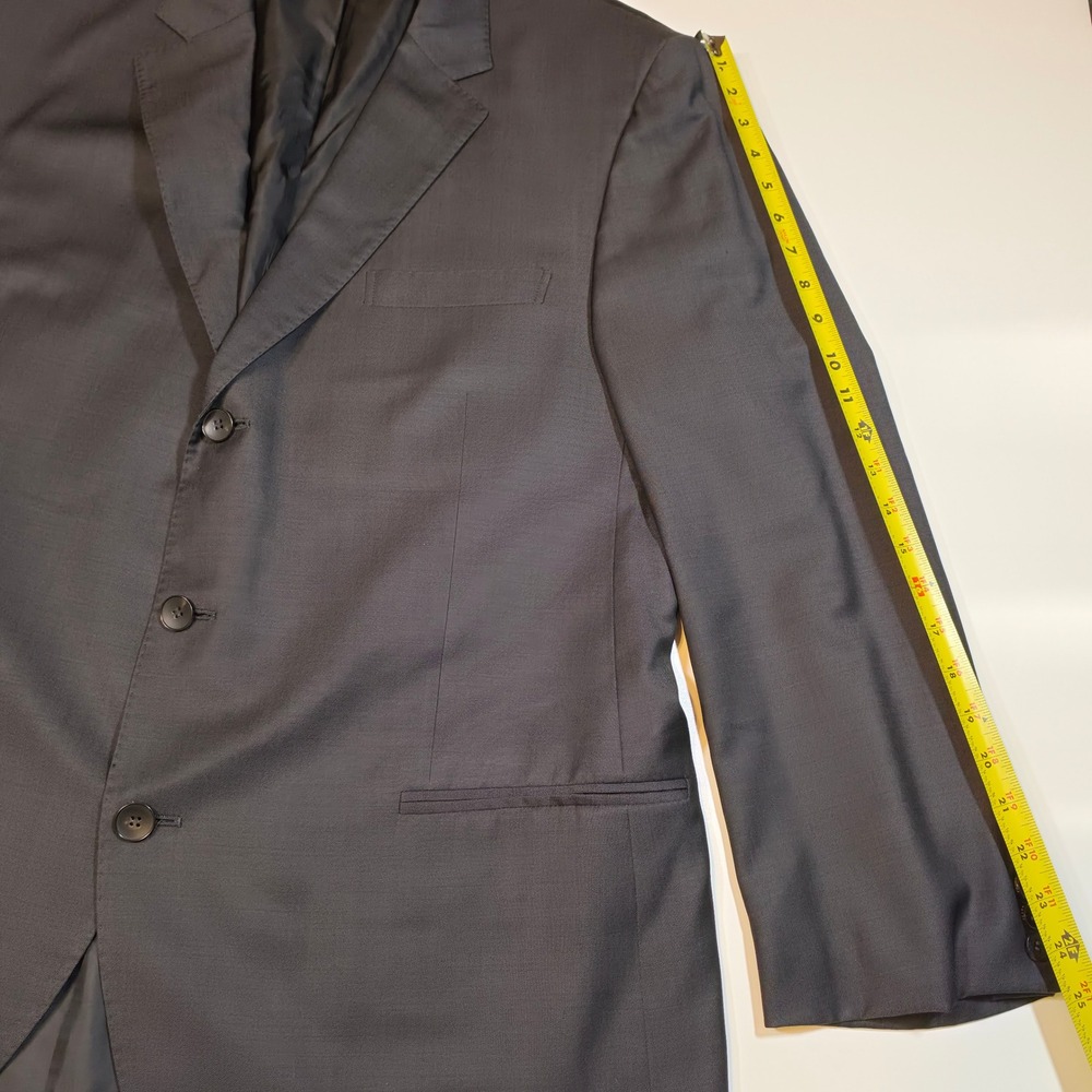 Gucci Vintage Mens Blazer Sport Coat Dark Grey/Black 3 Button Made in Italy 44R - Picture 9 of 10